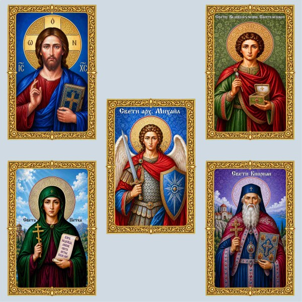 Правоъгълни икони с декоративна рамка